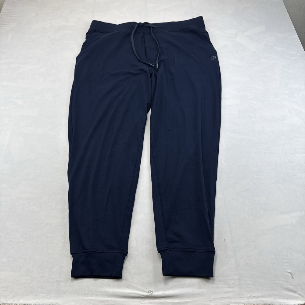 Cozy Earth Womens Size L Navy Blue Drawstring Jogger Sweatpants Lounge NWT